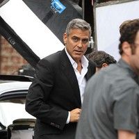 George Clooney on the set of a Mercedes Benz E300 L advert photos | Picture 78293